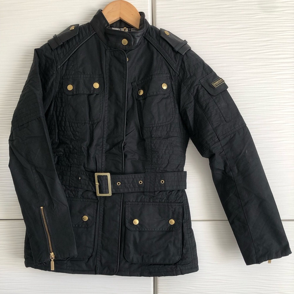 Barbour International Womens Moto Jacket Size UK8